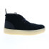 Фото #1 товара Clarks Desert Cup 26167868 Mens Black Suede Lace Up Chukkas Boots