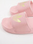 Фото #2 товара adidas Originals Adilette lite sliders in pink with gold trefoil