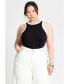 Фото #1 товара Plus Size Contrast Racer Tank