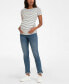 ფოტო #3 პროდუქტის Women's Slim Boyfriend Fit Maternity Jeans
