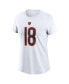 Women's Caleb Williams White Chicago Bears 2024 NFL Draft First Round Pick Fuse Name Number T-Shirt