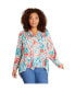 Plus Size June + Vie Roll-Tab Popover Tunic