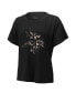 ფოტო #2 პროდუქტის Women's Threads Justin Jefferson Black Minnesota Vikings Leopard Player Name and Number T-shirt