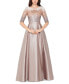 Petite Embellished Satin Gown