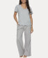 ფოტო #1 პროდუქტის Women's Mirielle 2 Pc. Short Sleeve Pajama Set