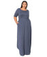 Фото #1 товара Plus Size Eva Pocket Maxi Dress