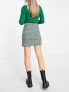 Фото #3 товара New Look a line mini skirt in green retro print