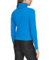 ფოტო #2 პროდუქტის Women's Faux-Leather-Logo Turtleneck Sweater