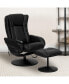 Фото #3 товара Massaging Multi-Position Plush Recliner Chair With Side Pocket And Ottoman