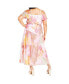 Фото #2 товара Plus Size Vera Print Maxi Dress