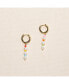 ფოტო #1 პროდუქტის 18K Gold Plated Freshwater Pearls with Colored Glass Beads - Amber Earrings For Women