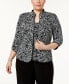 ფოტო #1 პროდუქტის Plus Size Printed Mandarin Jacket & Top Set