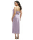 Women's Strapless Midi Bias Column Dress with Peek-a-Boo Corset Back