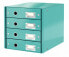 Фото #1 товара Esselte Leitz 60490051 - Fibreboard - Blue - 4 drawer(s) - Envelope - Letter - Note - Paper - Picture - 2.49 kg - 286 x 282 x 358 mm
