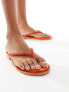 Simmi London Havanah embellished flat sandal in orange