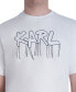 Men's Slim-Fit Fringe-Trimmed Logo Graphic T-Shirt