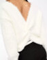 Фото #8 товара Morgan fluffy twist back jumper in white