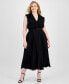 ფოტო #1 პროდუქტის Plus Size Pleated Belted A-Line Dress