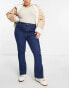 Yours split hem straight leg jean in mid blue