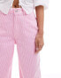 ASOS DESIGN Dad jean in pink stripe