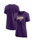 Фото #2 товара Women's Heathered Purple Los Angeles Lakers True Classics Tri-Blend T-shirt