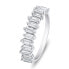 Sparkling silver ring with clear zircons RI096W