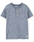 Kid Heathered Pocket Henley 8