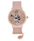 ფოტო #1 პროდუქტის Women's Disney 100th Anniversary Analog Pink Faux Leather Watch 32mm