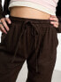 Cotton:On utility wide leg pants in brown Коричневый, 36 - фото #5