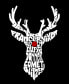 Фото #3 товара Men's Santa's Reindeer Word Art Long Sleeve T-shirt