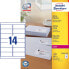 Фото #1 товара Avery Zweckform Avery L7163-100 - White - Rounded rectangle - Permanent - DIN A4 - Paper - Laser