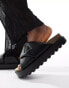 ASOS DESIGN slider sandals in black with chunky sole Черный, 39 - фото #2