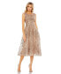 Фото #1 товара Women's Sequined Cap Sleeve Fit And Flare Dress