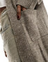 Monki knitted longline cardigan in grey melange