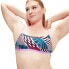 SPEEDO Allover Digital Cross Back Crop Top Bikini Top