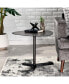 Industrial Elliptical Side Table With Raw Bronze Finish