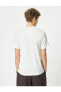 4sam10035hk 000 Beyaz Erkek Pamuk Jersey Kısa Kollu Basic T-shirt