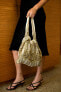 BUCKET BAG WITH BEADING