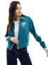 Tommy Jeans co-ord varsity track jacket in teal