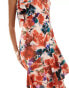 True Violet premium bandeau ruffle tiered maxi dress in orange floral Apricot geblümt, EU38 - фото #2