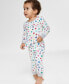 ფოტო #1 პროდუქტის Family Pajamas Baby & Toddler Star Toss Cotton Snug-Fit Pajama Set, Created for Macy's