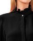 Фото #3 товара Women's Ruffled-Collar Button-Front Long-Sleeve Blouse