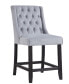 Newport Upholstered Bar Chairs with Tufted Back, Set of 2