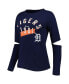 Фото #3 товара Women's Navy Detroit Tigers Formation Long Sleeve T-shirt