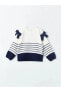 Фото #2 товара Костюм для малышей LC WAIKIKI Полосатый свитер, шорты и чулочки для девочек Bisiklet Yaka