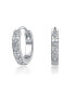 ფოტო #1 პროდუქტის Radiant Hoop Earrings with Sparkling Cubic Zirconia