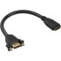 Фото #1 товара InLine HDMI Adapter Cable TypeA female/A female w/flange gold plated 4K2K - 0,2m