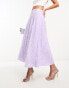 Фото #1 товара ASOS DESIGN fluffy glitter midi skirt in lilac