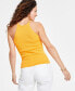 Фото #2 товара Women's Chain-Strap Halter Sweater Tank, Created for Macy's