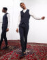 Noak 'Camden' slim premium fabric waistcoat in navy with stretch